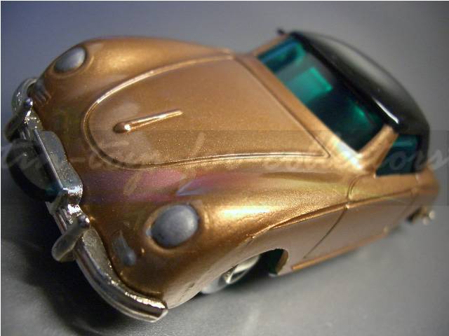 SCHUCO LILLIPUT MICRO RACER PORSCHE 356 COPPER-GOLD/BLACK WIND UP