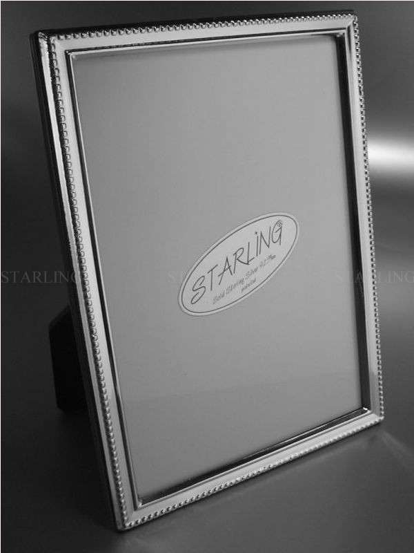 FOTORAHMEN 925 STERLING SILBER--VINTAGE PERLRAND--50 ER JAHRE--MAHAGONI HOLZRÜCKEN--10x15 – Bild 6