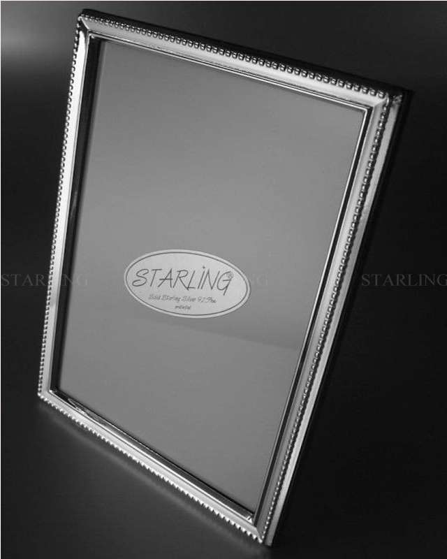 FOTORAHMEN 925 STERLING SILBER--VINTAGE PERLRAND--50 ER JAHRE--MAHAGONI HOLZRÜCKEN--10x15 – Bild 4