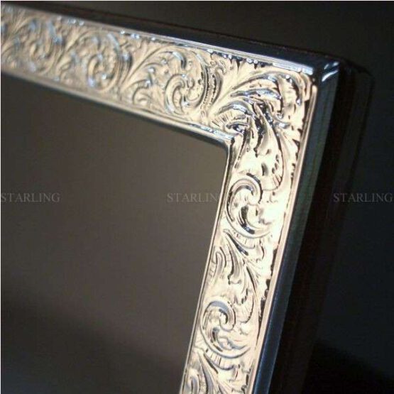 FOTORAHMEN 925 STERLING SILBER--KLASSISCH FEINE WIENER GRAVUR--MAHAGONI HOLZRÜCKEN--13x18 – Bild 5