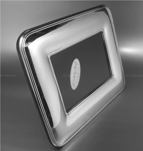 FOTORAHMEN BILAMINIERTES FEINSILBER Ag--SMOOTH AND PLAIN--BREITE HOCHGLANZ POLIERTE LEISTE--MAHAGONI HOLZRÜCKEN--10×15 – Bild 3
