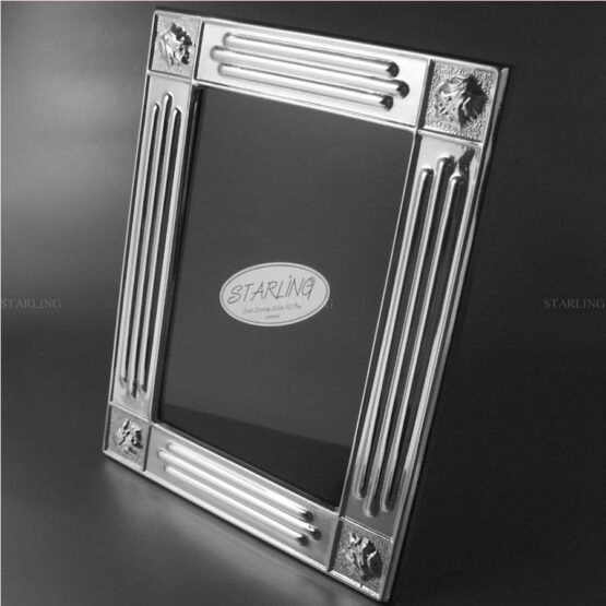 FOTORAHMEN 925 STERLING SILBER--NEO CLASSICAL--MAHAGONI BACK--10x15 – Bild 3