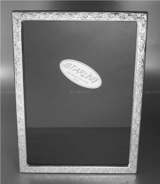 FOTORAHMEN 925 STERLING SILBER--KLASSISCH FEINE WIENER GRAVUR--MAHAGONI HOLZRÜCKEN--13x18 – Bild 7