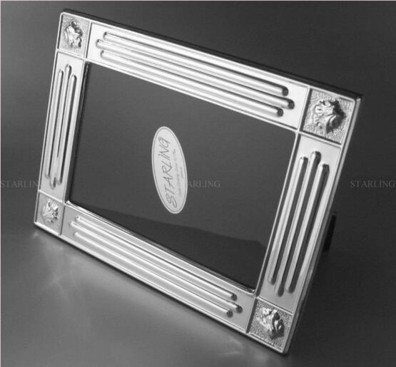 FOTORAHMEN 925 STERLING SILBER--NEO CLASSICAL--MAHAGONI BACK--10x15 – Bild 2