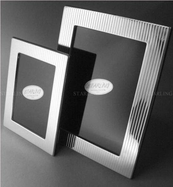 FOTORAHMEN MASSIVES 925 STERLING SILBER--KLASSISCHER ART DÉCO RAHMEN--HOLZRÜCKEN--9x13 – Bild 7