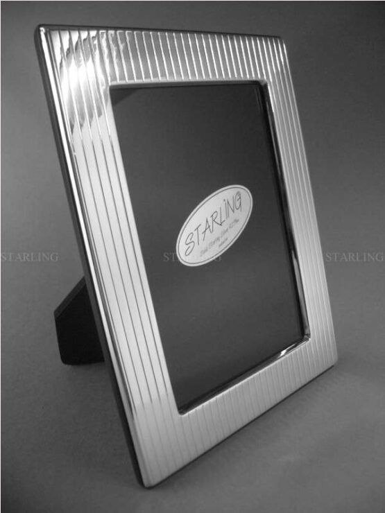 FOTORAHMEN MASSIVES 925 STERLING SILBER--KLASSISCHER ART DÉCO RAHMEN--HOLZRÜCKEN--9x13 – Bild 2